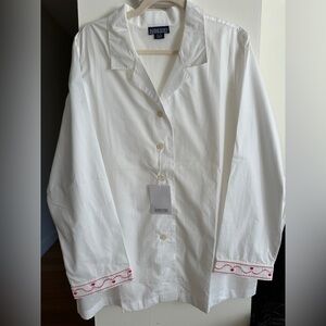 Vtg Pijama Set Lands’ End White in large